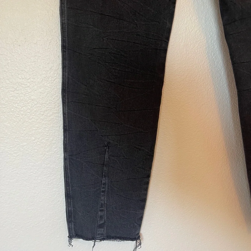 Anthropologie Pilcro Jeans High Rise Boyfriend Buckle Cinch Black Gray